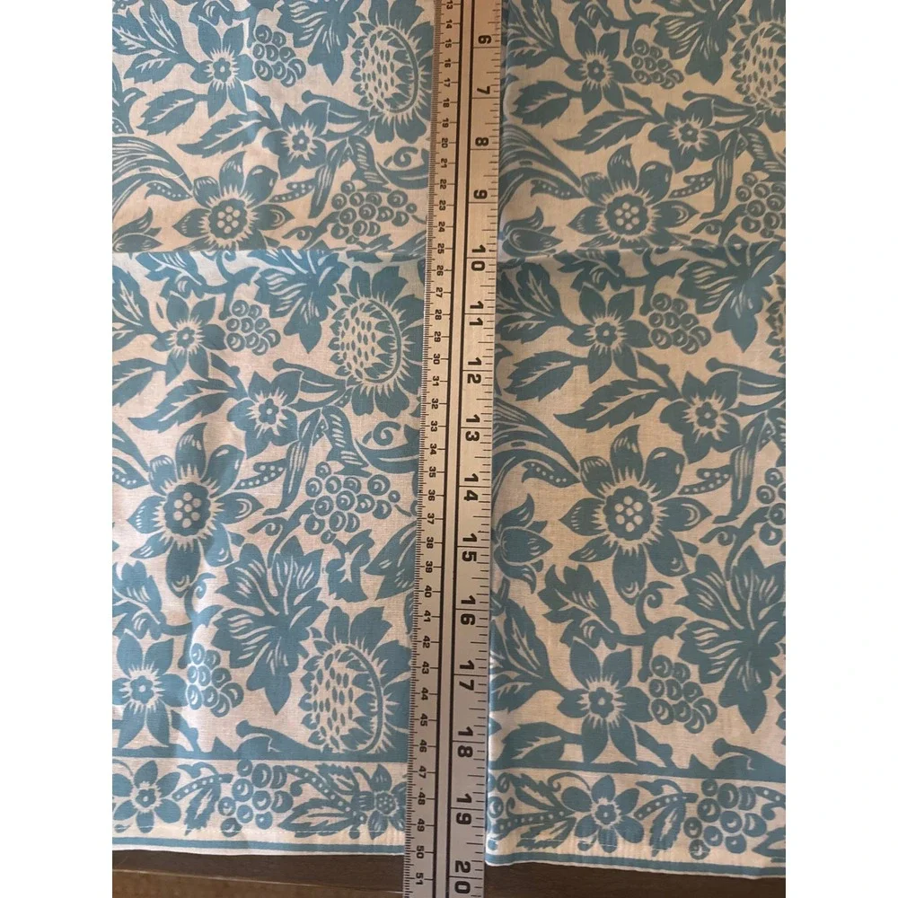 The Painted Cottage Blue White Floral Block Print Cloth Napkins Set of 4 20x20